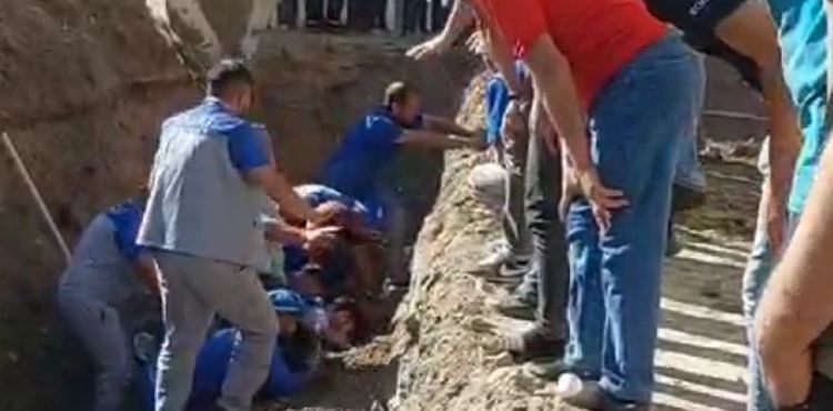 Bir işçi alt yapı çalışmasında toprak altında kaldı