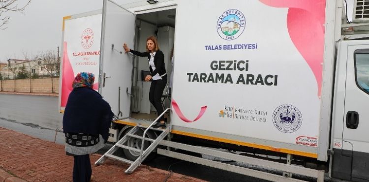 GEZİCİ KANSER ARACI, TALAS'I TARIYOR