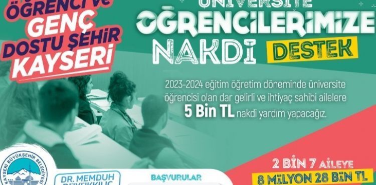 GENÇ DOSTU BAŞKANIN ÜNİVERSİTE ÖĞRENCİLERİNE DESTEKLERİ SÜRÜYOR