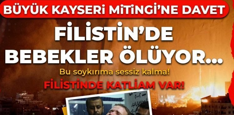 Cumhuriyet Meydannda Filistine destek iin yarn miting yaplacak