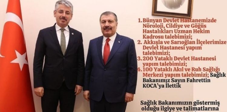 Vekil Çopuroğlu, sağlık konuları hakkında Bakan Koca ile görüştü