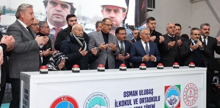 BAKAN ÖZHASEKİ VE BAŞKAN BÜYÜKKILIÇ, OSMAN ULUBAŞ İLKOKULU VE ORTAOKULU TEMEL ATMA TÖRENİ’NE KATILDI