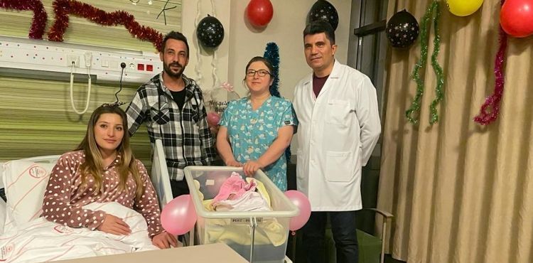 Kayseri’de yılın ilk bebeğine Ceylin adı verildi