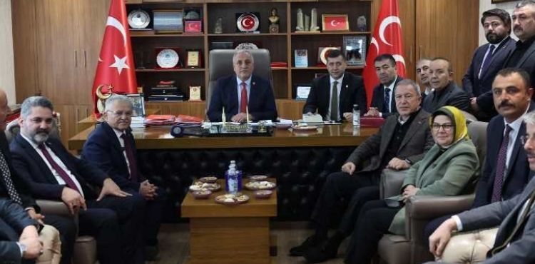 BAŞKAN BÜYÜKKILIÇ VE AK PARTİ HEYETİNDEN CUMHUR İTTİFAKI ORTAĞI MHP’YE NEZAKET ZİYARETİ