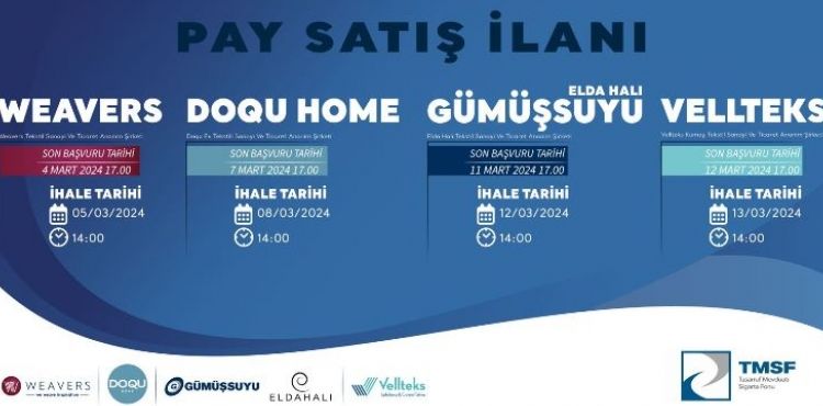 DoquHome, Gümüşsuyu Halı ve Vellteksİhaleyle Yatırımcılarını Bekliyor