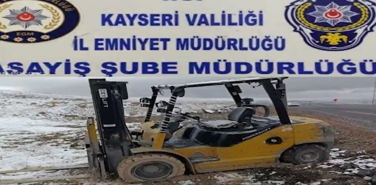 1 milyon 600 bin lira değerinde çalınan 2 forklift bulundu: şüpheli tutuklandı
