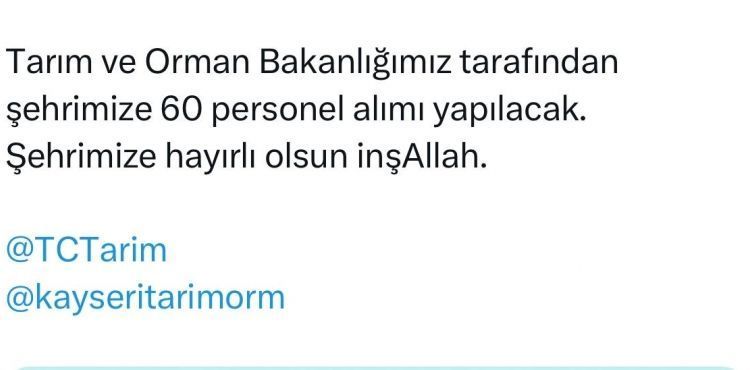 Vekil Özsoy, 60 personel alımı yapılacağını duyurdu