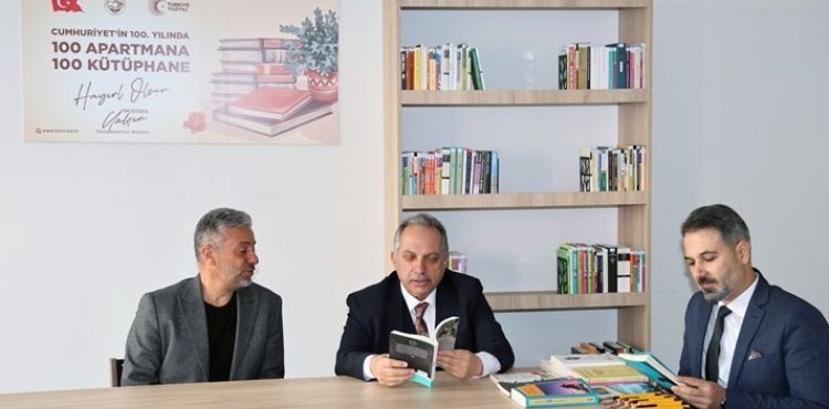 100 APARTMANA 100 KÜTÜPHANE HİZMETTE