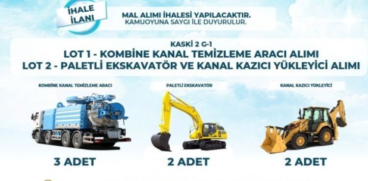 KASKİ’DEN ARAÇ VE İŞ MAKİNESİ ALIM İHALESİ