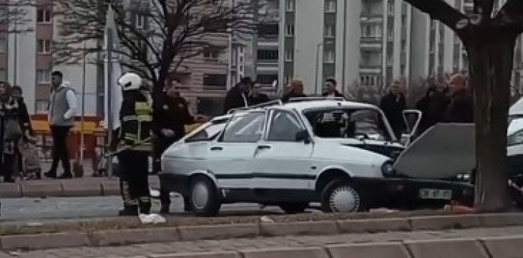 Erkilet’te trafik kazası: 2 yaralı