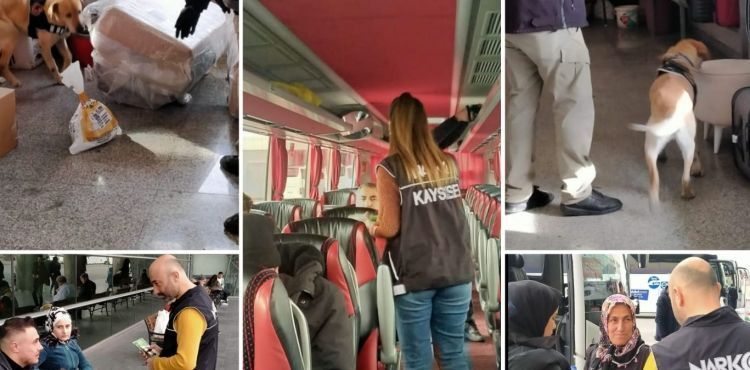 ‘Narko Alan’ uygulamasında 7 otobüs, 42 kişi sorgulandı