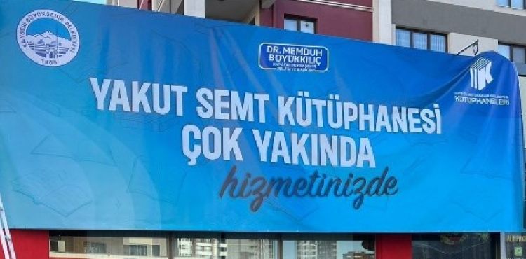 BÜYÜKŞEHİR’İN 13’ÜNCÜ KÜTÜPHANESİ YOLDA