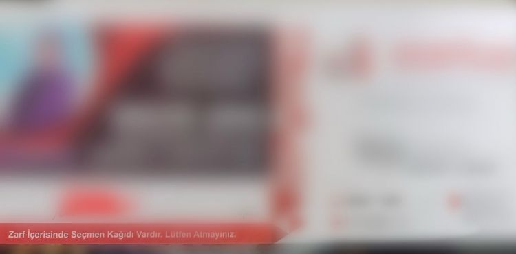 Seçmen kağıdı zarfına sponsorlu reklam iddiası