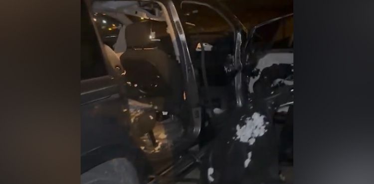 Patlayan otomobil panik yarattı