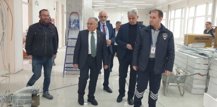 BAŞKAN BÜYÜKKILIÇ’TAN ÜNİVERSİTE HASTANESİ’NDE YENİLEME ÇALIŞMALARINA YAKIN TAKİP