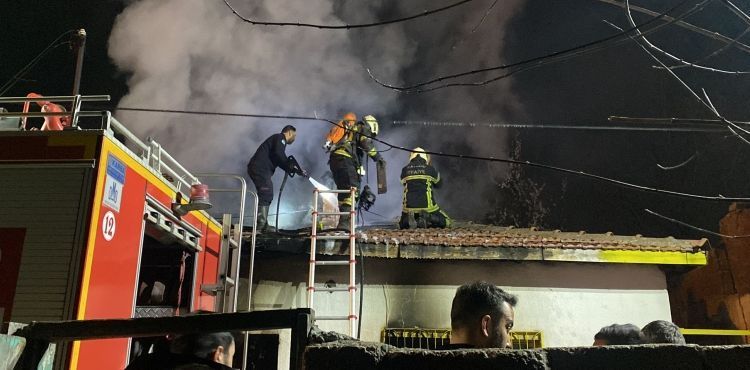 Müstakil evde yangın çıktı