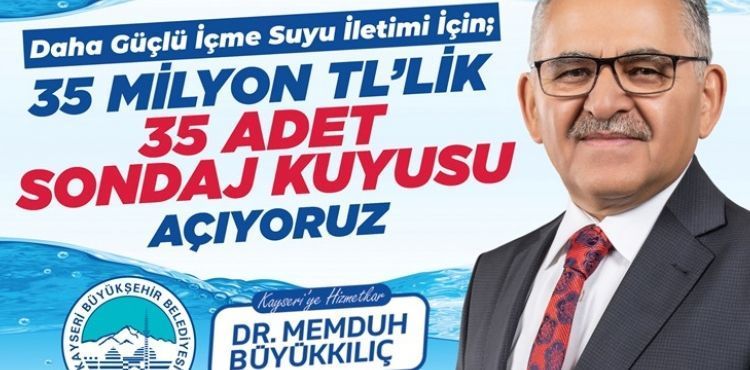 BAŞKAN BÜYÜKKILIÇ: “35 MİLYON TL’LİK İÇME SUYU SONDAJ KUYUSU AÇACAĞIZ”