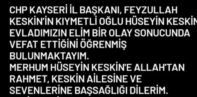 MHP İl Başkanı Demirezen, Keskin ailesine başsağlığı diledi