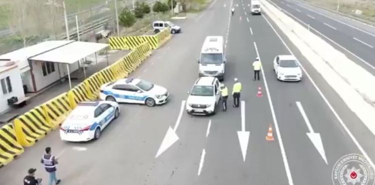 Kayseri'de drone ve radar destekli trafik denetimi