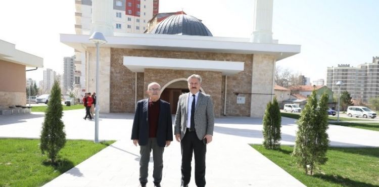 BAŞKAN PALANCIOĞLU YAPIMI DEVAM EDEN ADEM TANÇ CAMİİ'Yİ İNCELEDİ