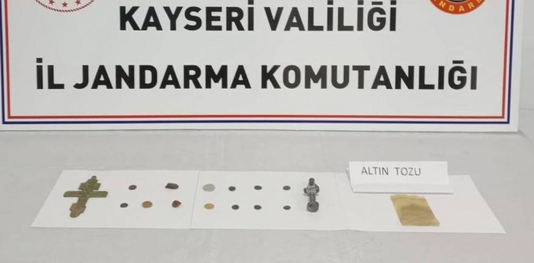 Üzerinde 10 adet sikke ele geçirilen şüpheli gözaltına alındı