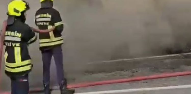 TIR’ın dorsesi küle döndü