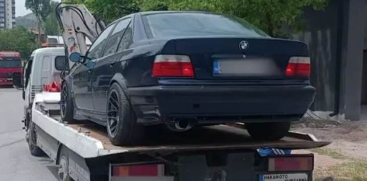 Drift yapan sürücüye işlem yapıldı
