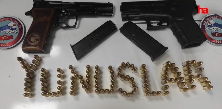 Şüpheli araçtan 2 adet ruhsatsız tabanca ele geçirildi