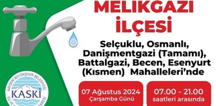 KASKİ'DEN 6 MAHALLE İÇİN SU KESİNTİSİ UYARISI