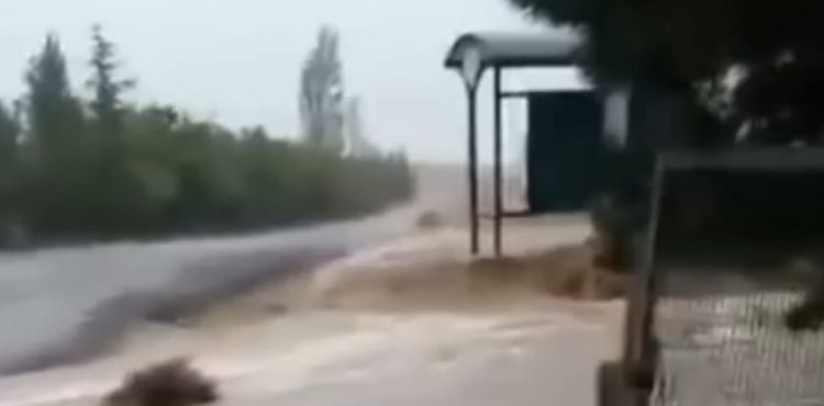 Pınarbaşı'nda sağanak yağış sele neden oldu