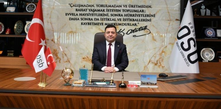 Kayseri OSB Başkanı Mehmet Yalçın'dan 30 Ağustos Zafer Bayramı Mesajı