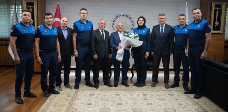 BAŞKAN BÜYÜKKILIÇ, ZABITA TEŞKİLATI KURULUŞ YIL DÖNÜMÜNDE ZABITA PERSONELİNİ KABUL ETTİ