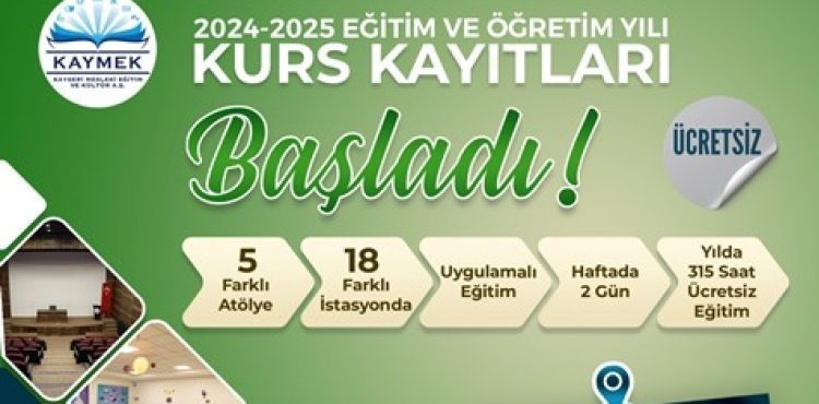 BÜYÜKŞEHİR KAYMEK’İN DEĞER GENÇLİK MERKEZİ KURS KAYITLARI BAŞLADI