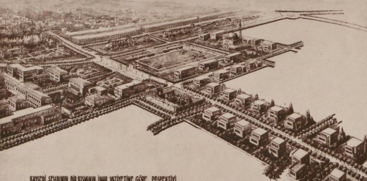 Kayseri'nin 1938'de çizilen imar projesinin kartpostal görüntüleri gün yüzüne çıktı