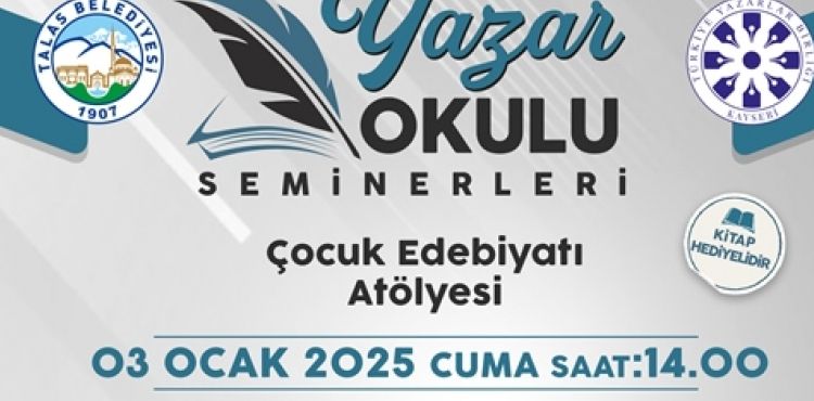 TALAS'IN YAZAR OKULU SEMİNERLERİNDE BU HAFTA RAFET URAL KONUK OLACAK