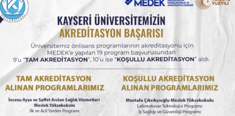KAYÜ’nün “Akreditasyon” Başarısı
