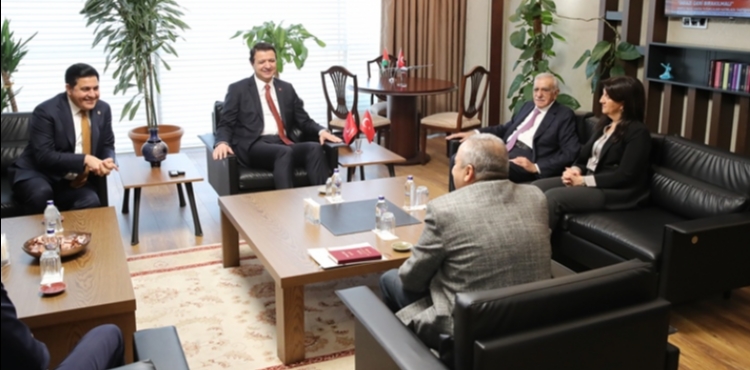 DEM Parti heyeti, Saadet Partisi Genel Başkanı Arıkan'ı ziyaret etti