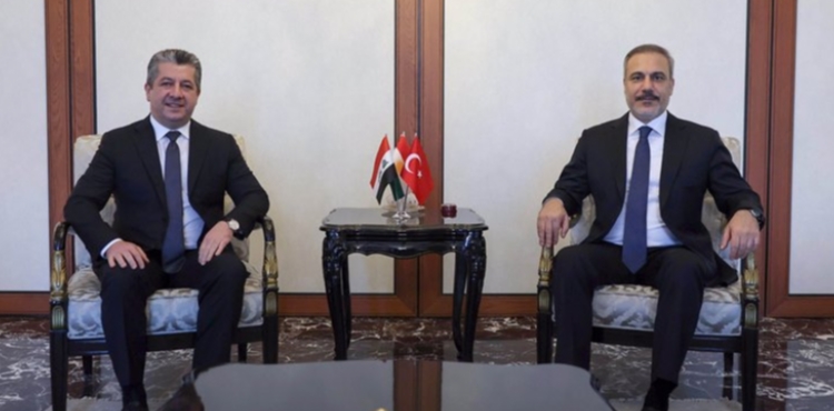 Bakan Fidan, IKBY Başbakanı Barzani ile görüştü