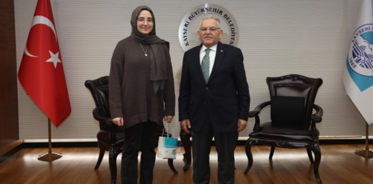 BAŞKAN BÜYÜKKILIÇ, “ALTIN ÖĞRENCİ” BERGÜZAR’I AĞIRLADI