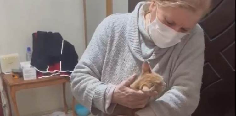 KAYSERİ İTFAİYESİ, MAHSUR KALAN KEDİYİ ENKAZ ALTI GÖRÜNTÜLEME CİHAZI İLE KURTARDI