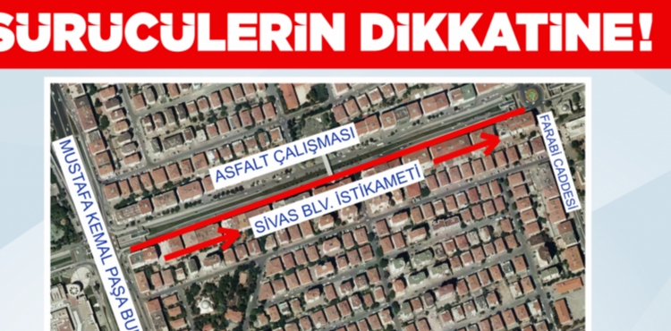 BÜYÜKŞEHİR’DEN YOL ÇALIŞMASI DUYURUSU