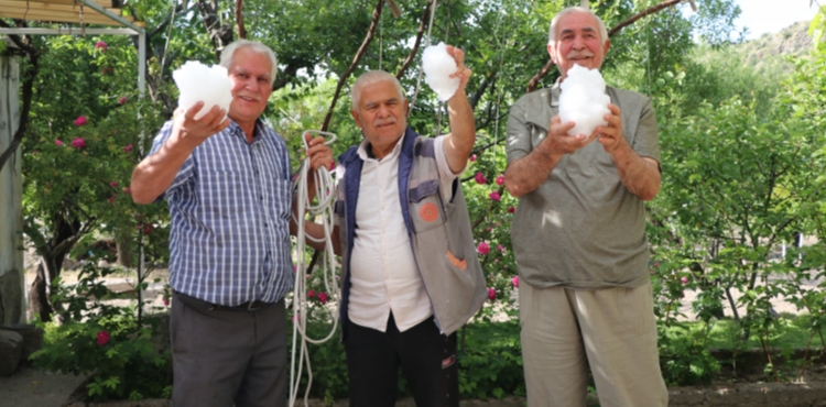 Kışın karla doldurulan kuyular, yazın serinlemek için kullanılıyor