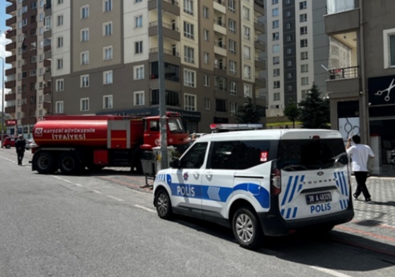 Kayseri'de 11'inci kattaki dairede kan yangnda dumandan etkilendi