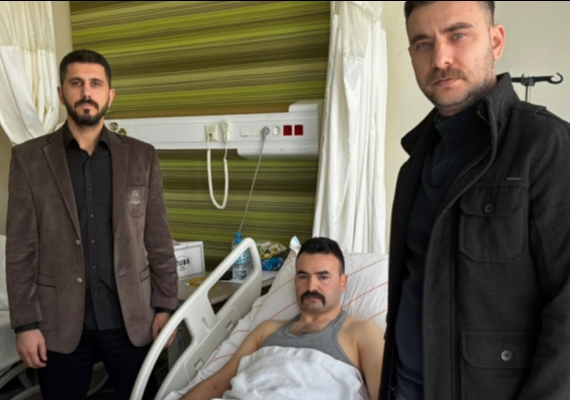 Emniyet Te�kilat� Sendikas��ndan operasyonda yaralanan �zel harekat polisine ziyaret  