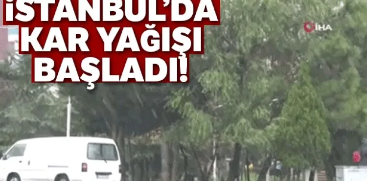 İstanbul'da kar yağışı başladı. Kar yağışı Beylikdüzü'nde etkili oluyor.