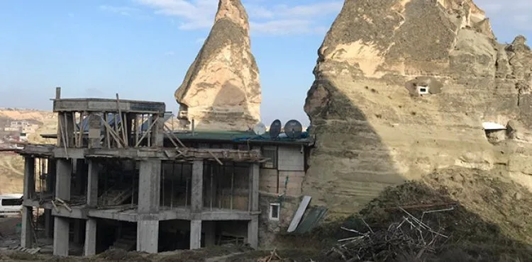 Kapadokya'da 15 kaçak yapı yıkılacak