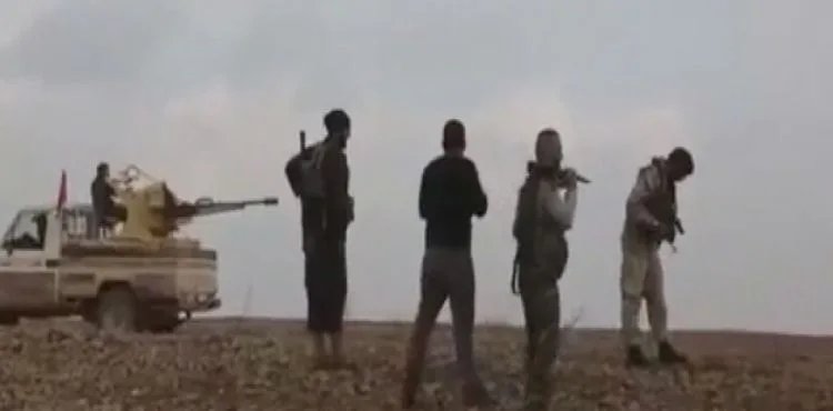 Tel Tamr'da SMO askerlerinin YPG'li teröristlerle çatışma anı görüntülendi