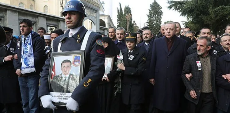 Cumhurbaşkanı Erdoğan Van şehidi Cihan Erat'ın cenazesine katıldı