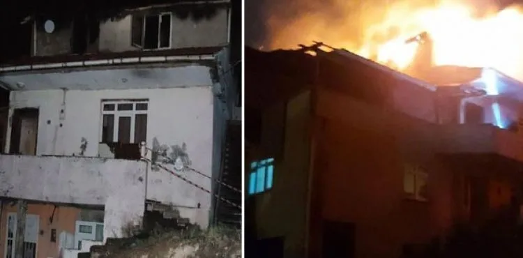 Alaplı'da çatı katı yangınında anne öldü, oğlu ile 3 itfaiye eri yaralandı