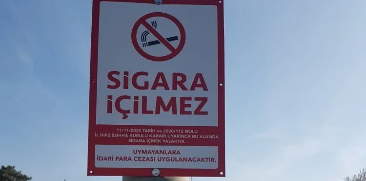 Kayseri'de 'Sigara İçilmez' levhaları asıldı
